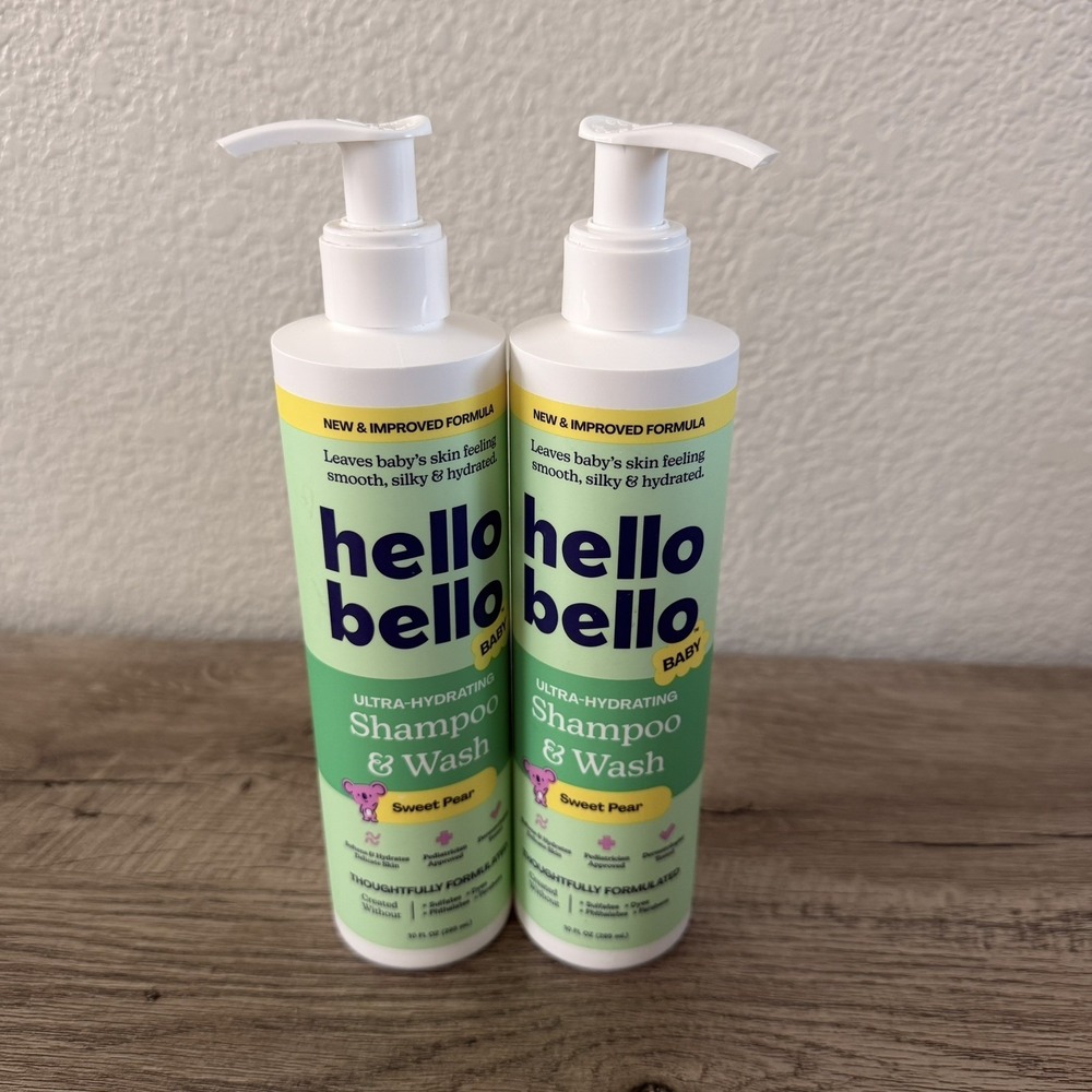 Hello Bello Baby Shampoo & Body Wash Sweet Pear 10oz - Lot Of 2- New
